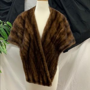 Vintage The Wonder Stockton Brown Mink Stol